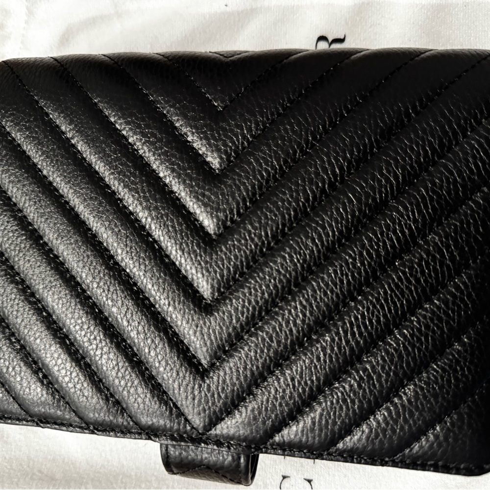 Cloth and paper Black Quilted Leather personal size planner - Picture 5 of 8